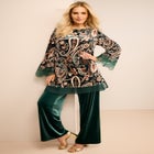 Lace-Trim Velour Tunic image number null