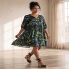Crinkle Keyhole Empire Dress image number 0