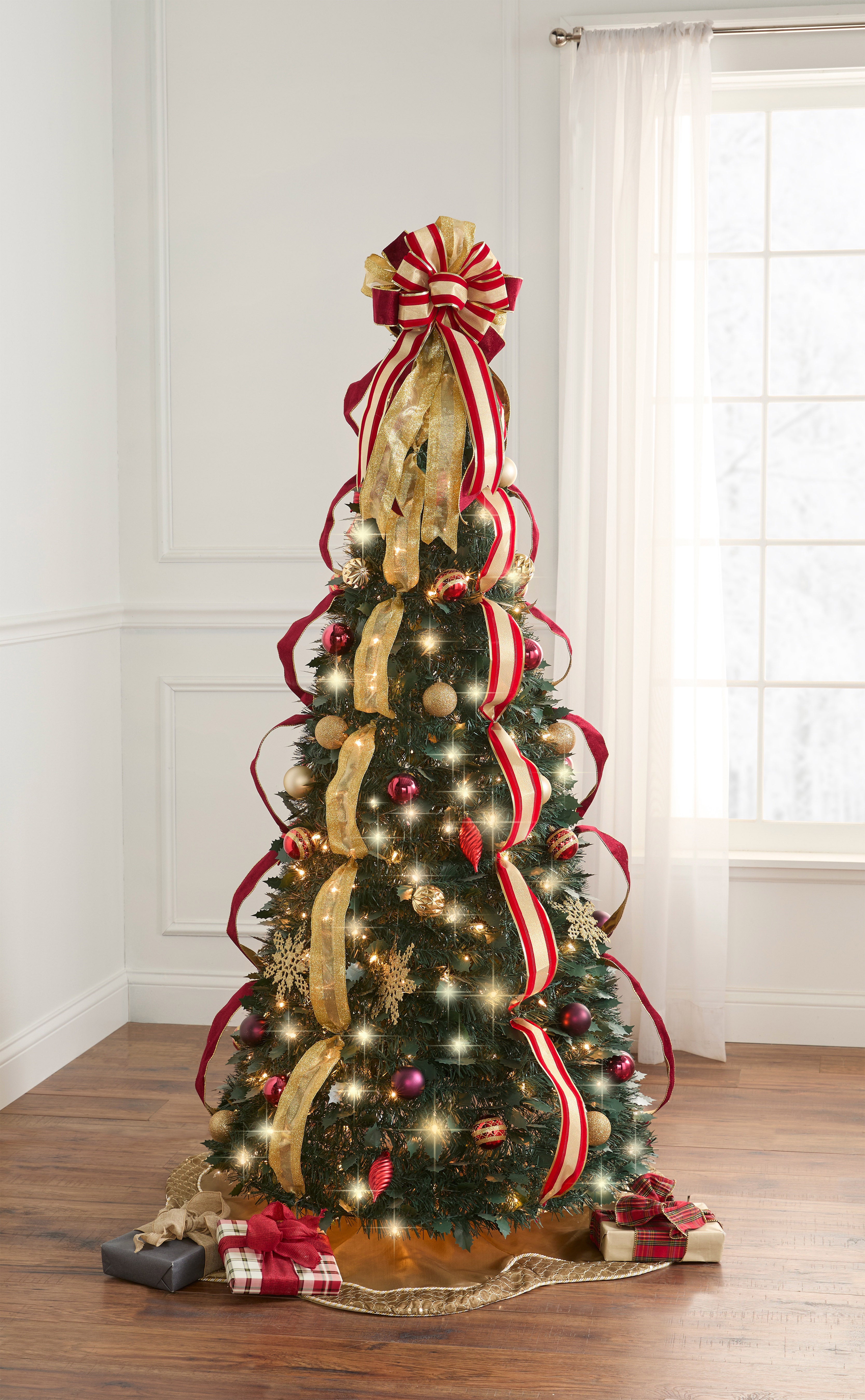Fully Decorated Pre-Lit 6FT Pop-Up Christmas Tree image number 0