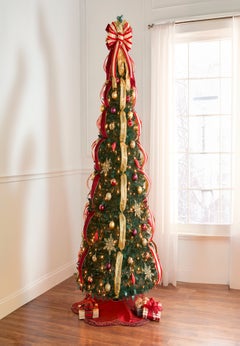 Fully Decorated Pre-Lit 7&frac12; Ft. Pop-Up Christmas Tree