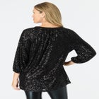 Sequin Keyhole Blouse image number null