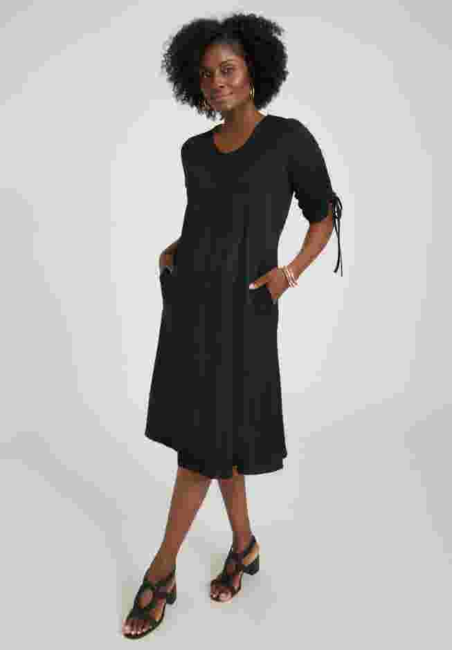 Tie Sleeve Midi Dress image number 0
