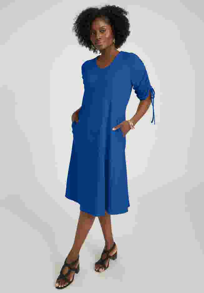 Tie Sleeve Midi Dress image number 0