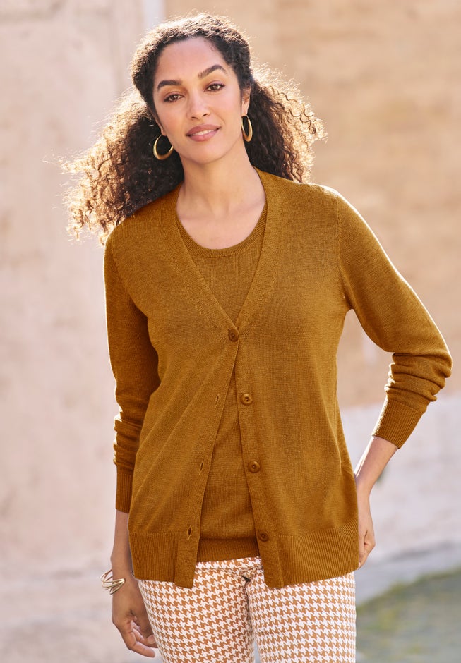 Button Front Cashmere Cardigan image number 0