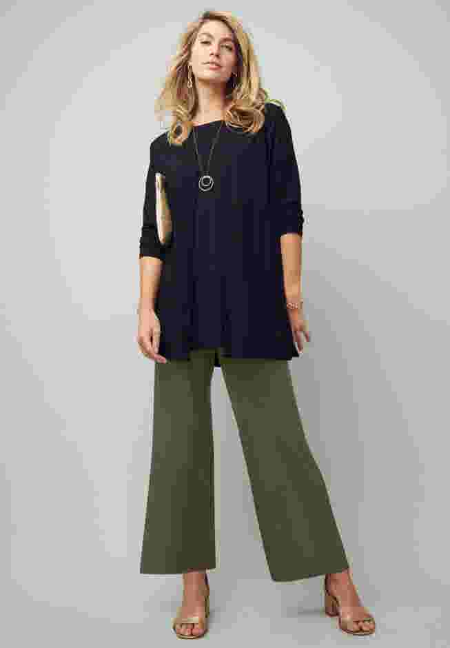 Everyday Stretch Knit Wide Leg Pant image number 2