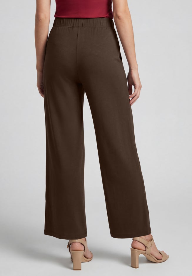 Everyday Stretch Knit Wide Leg Pant image number 2