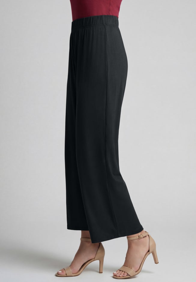 Everyday Stretch Knit Wide Leg Pant image number 1