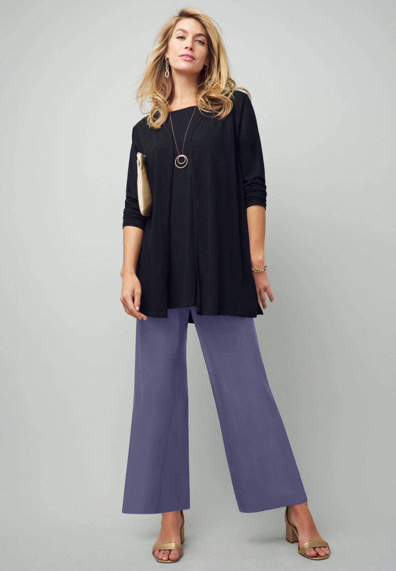 Everyday Stretch Knit Wide Leg Pant image number 0