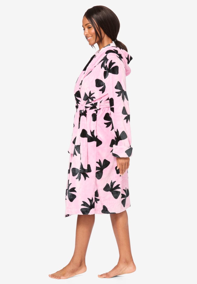 Dreams & Co® Plush Hooded Wrap Robe image number 2