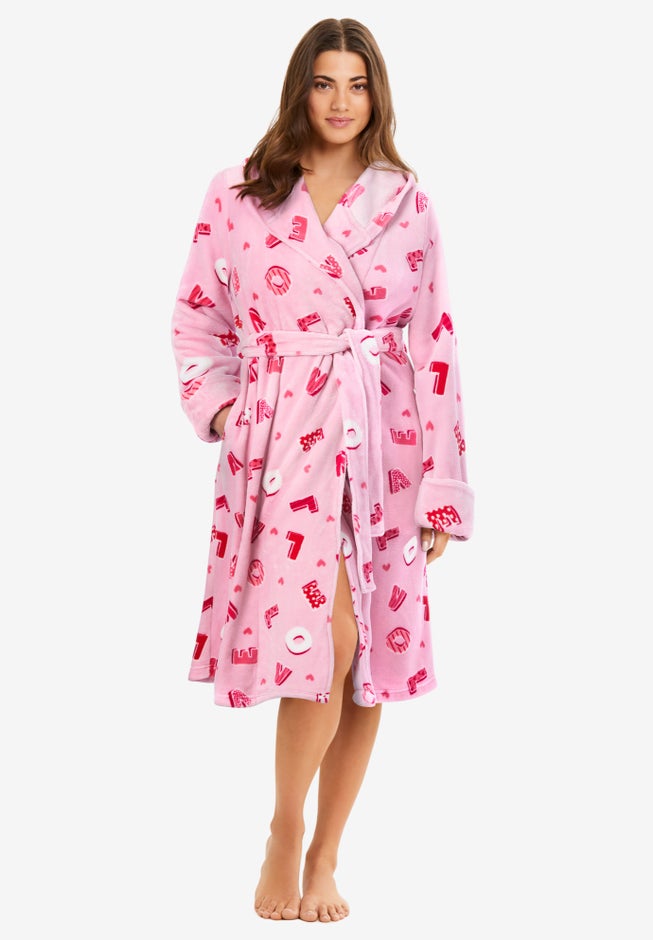 Dreams Co® Plush Hooded Wrap Robe Roaman's