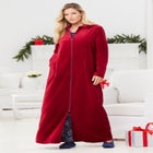 Dreams & Co® Hooded Velour Robe image number null