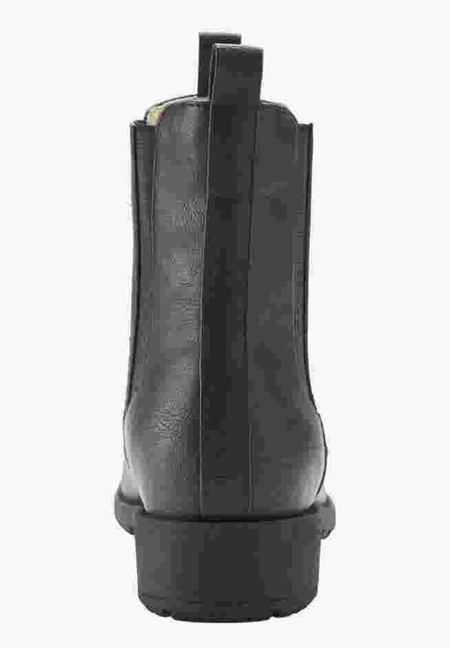 Sherpa Lined Faux Leather Chelsea Bootie image number 1
