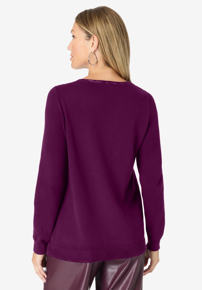 Printed Crewneck Sweater image number 1