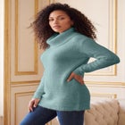 Eyelash Cowl Neck Sweater image number 2