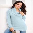 Eyelash Cowl Neck Sweater image number null