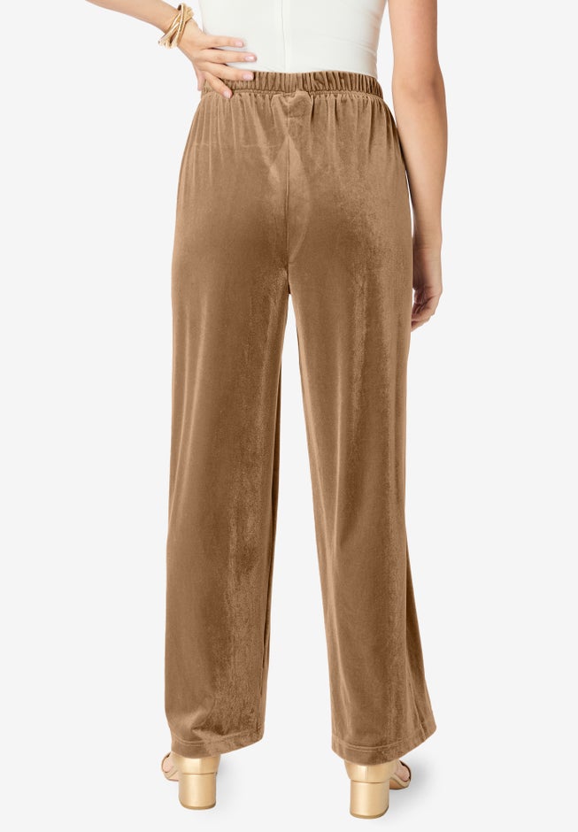 Wide Leg Velour Pant image number 1
