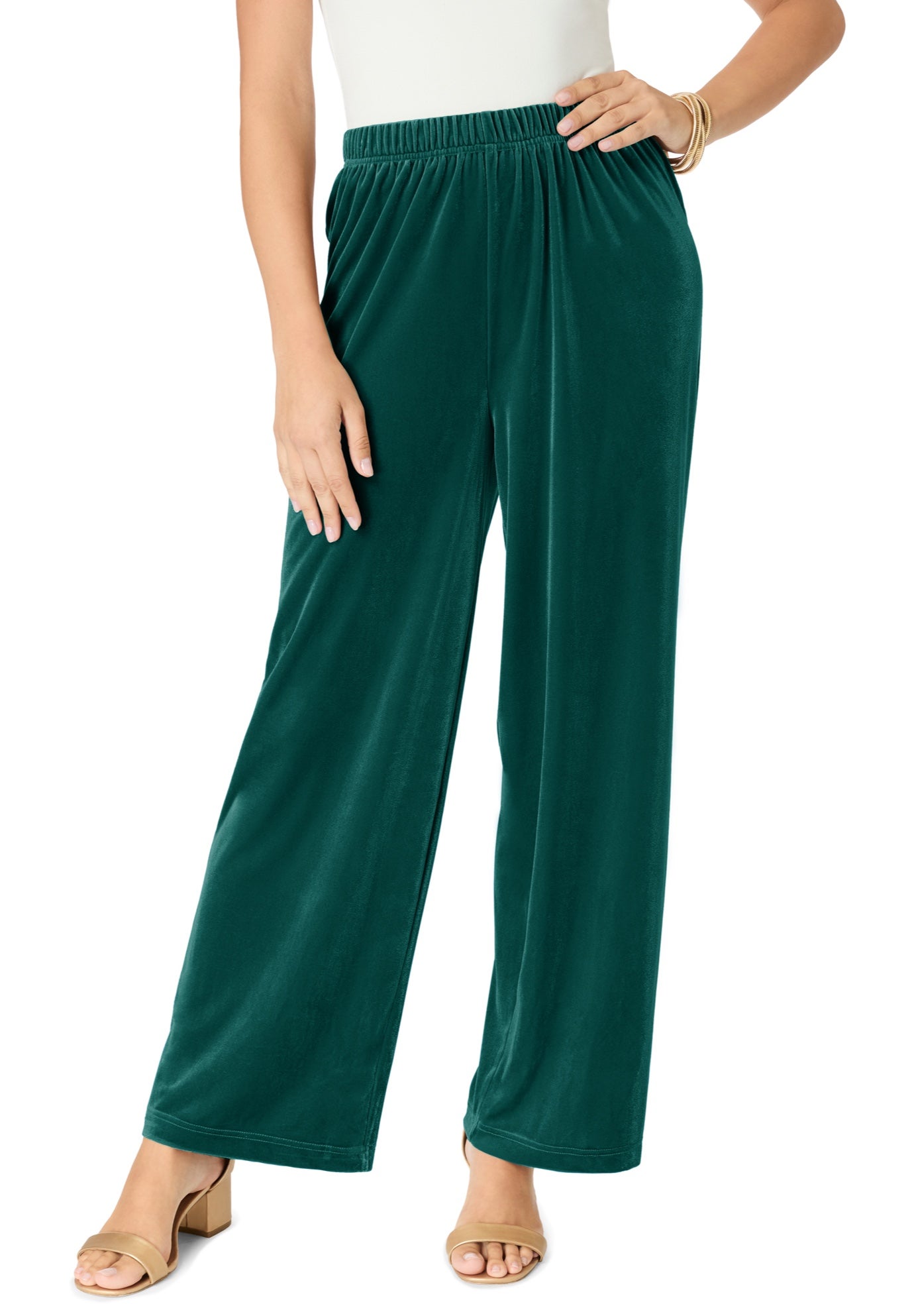 Wide Leg Velour Pant image number 0