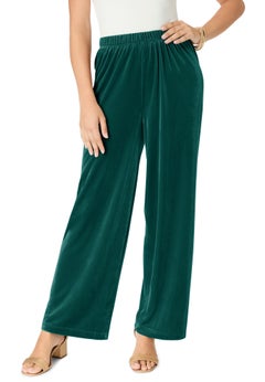 Wide Leg Velour Pant