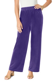 Wide Leg Velour Pant