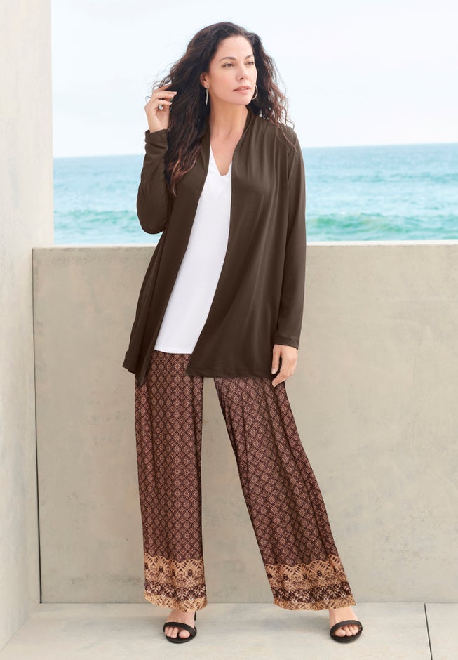 Ultrasmooth® Fabric Long Sleeve Cardigan image number 4