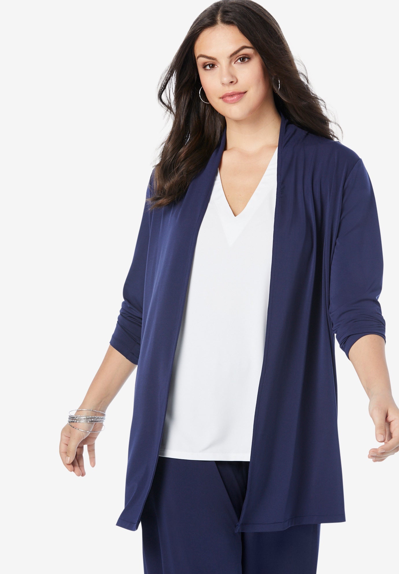 Ultrasmooth® Fabric Long Sleeve Cardigan image number 0