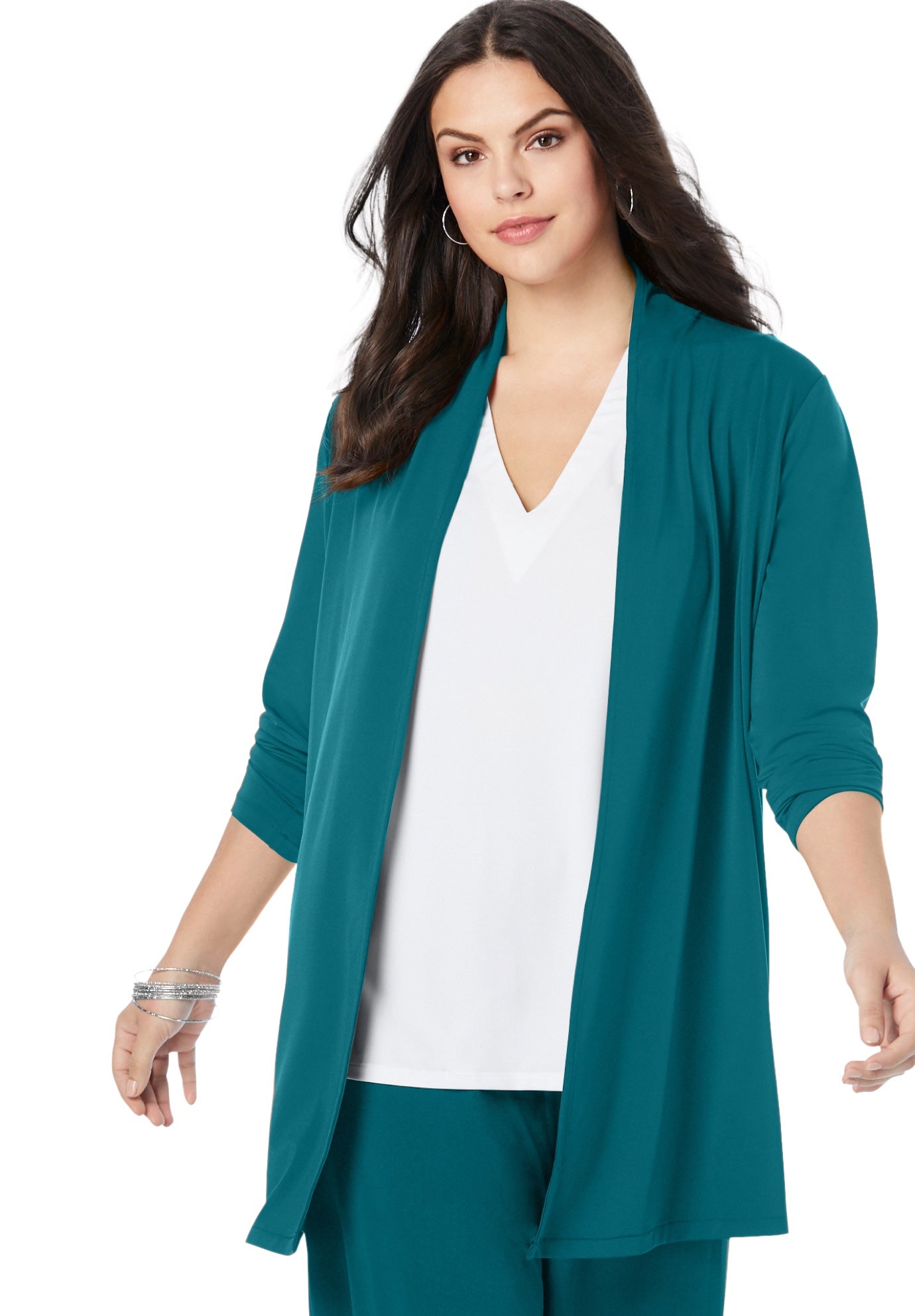 Ultrasmooth® Fabric Long Sleeve Cardigan image number 0