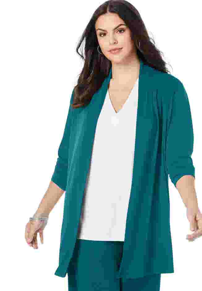 Ultrasmooth® Fabric Long Sleeve Cardigan image number 0
