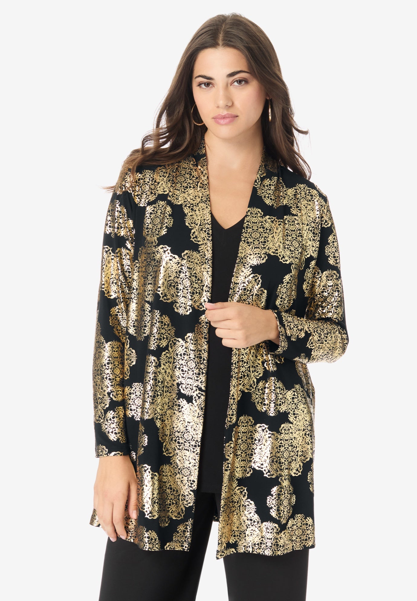 Ultrasmooth® Fabric Long Sleeve Cardigan image number 1