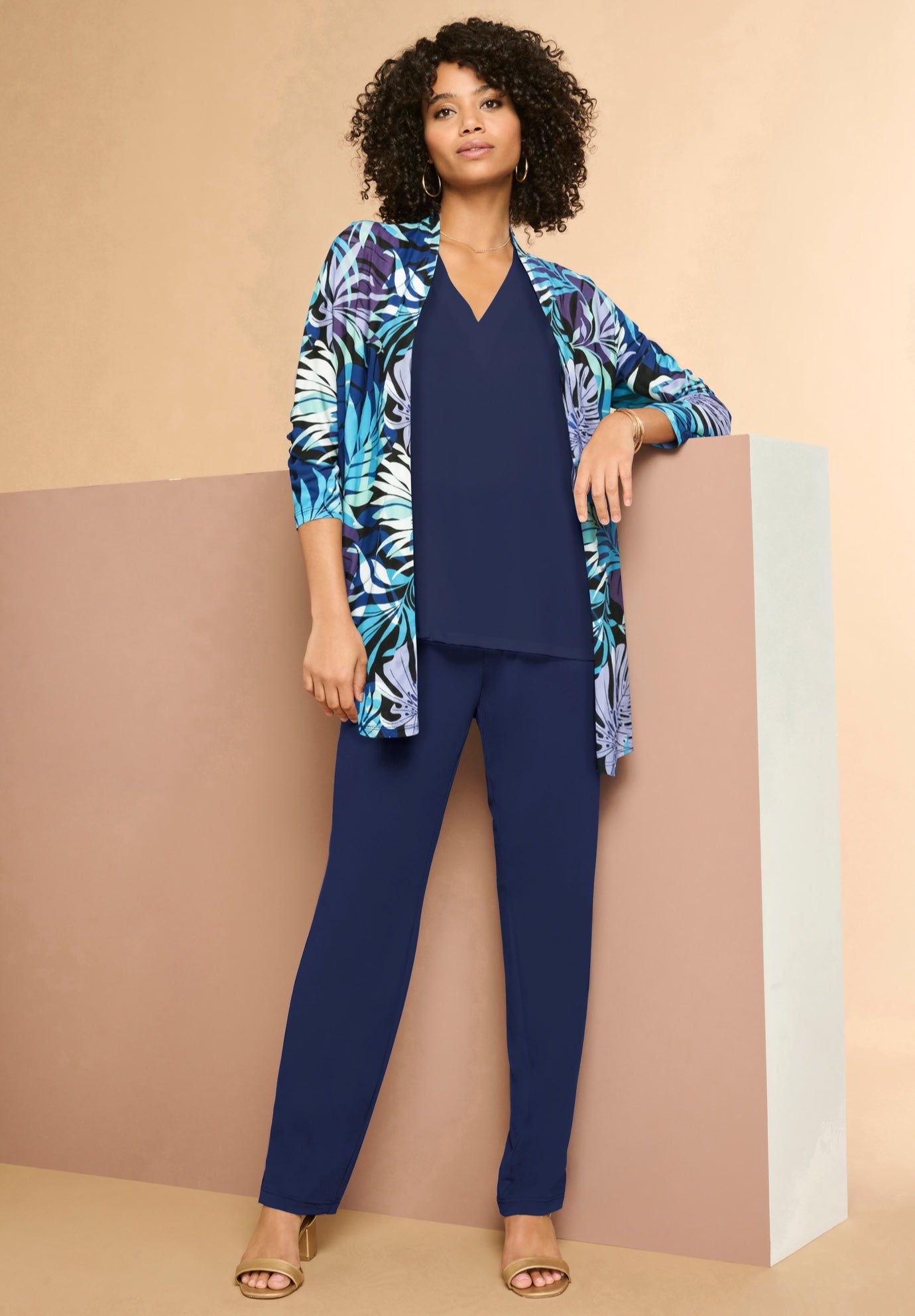 Ultrasmooth&reg; Fabric Long Sleeve Cardigan image number 0