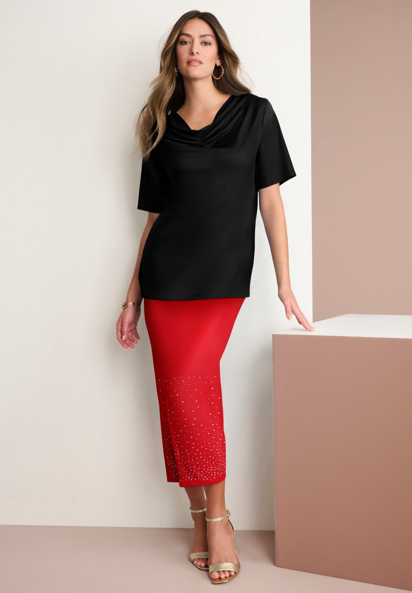 Ultrasmooth® Fabric Midi Skirt image number 0