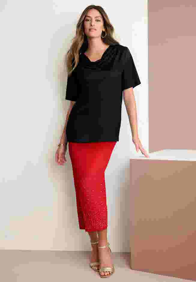 Ultrasmooth® Fabric Midi Skirt image number 0