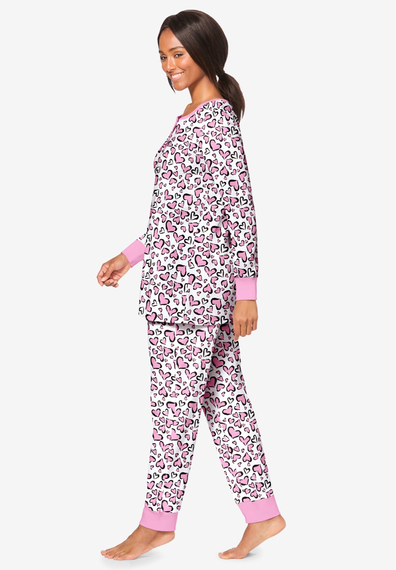 Thermal Henley Pajama Set image number 2