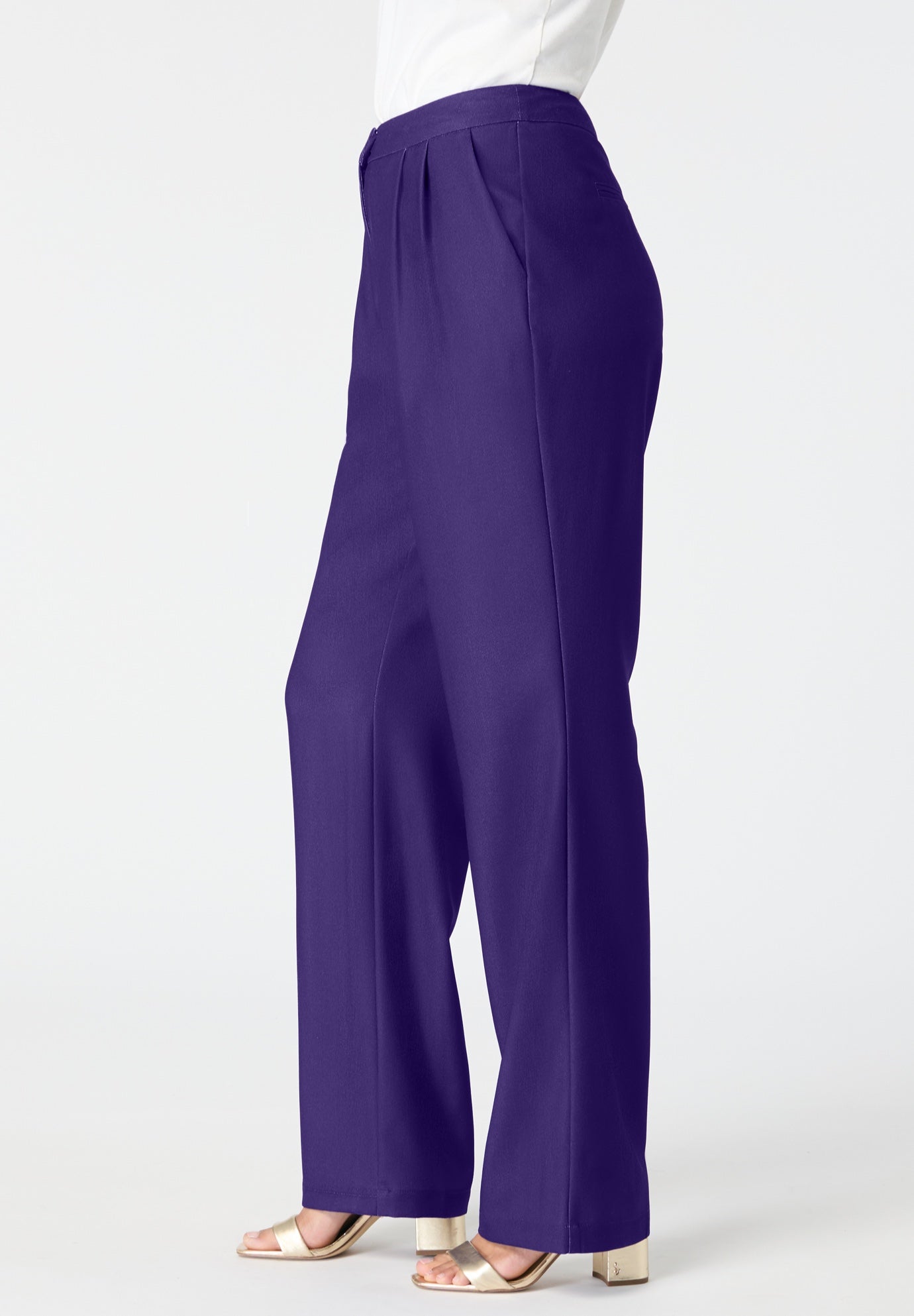 Plus Size Crepe Trouser Pant image number 2