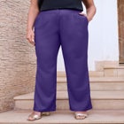 Plus Size Crepe Trouser Pant image number null