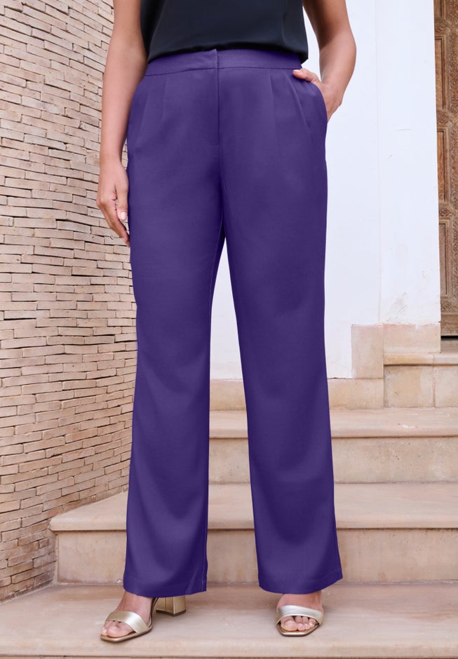 Plus Size Crepe Trouser Pant image number 3