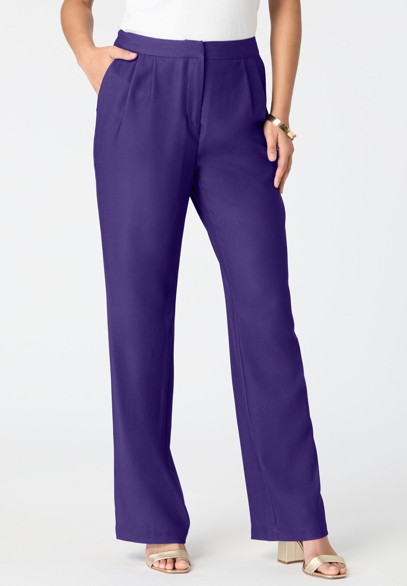 Plus Size Crepe Trouser Pant image number 0