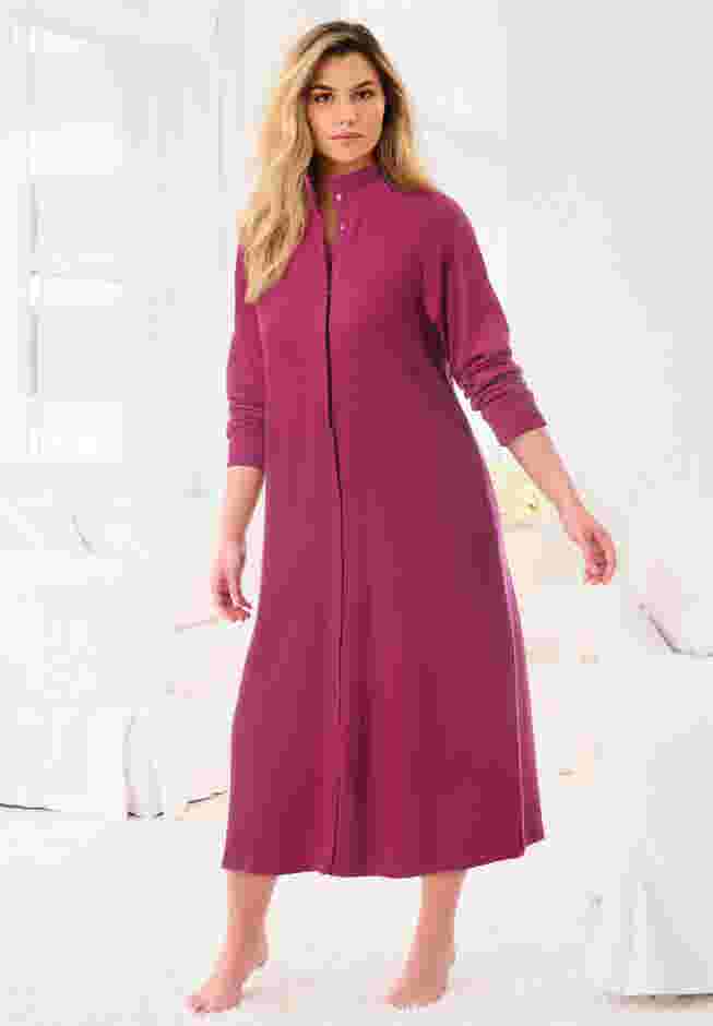 Only Necessities® Fleece Snap-Front Robe image number 3