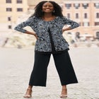 Everyday Stretch Knit Wide Leg Crop Pant image number null