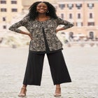 Crew Neck Double Layered Tunic image number 0