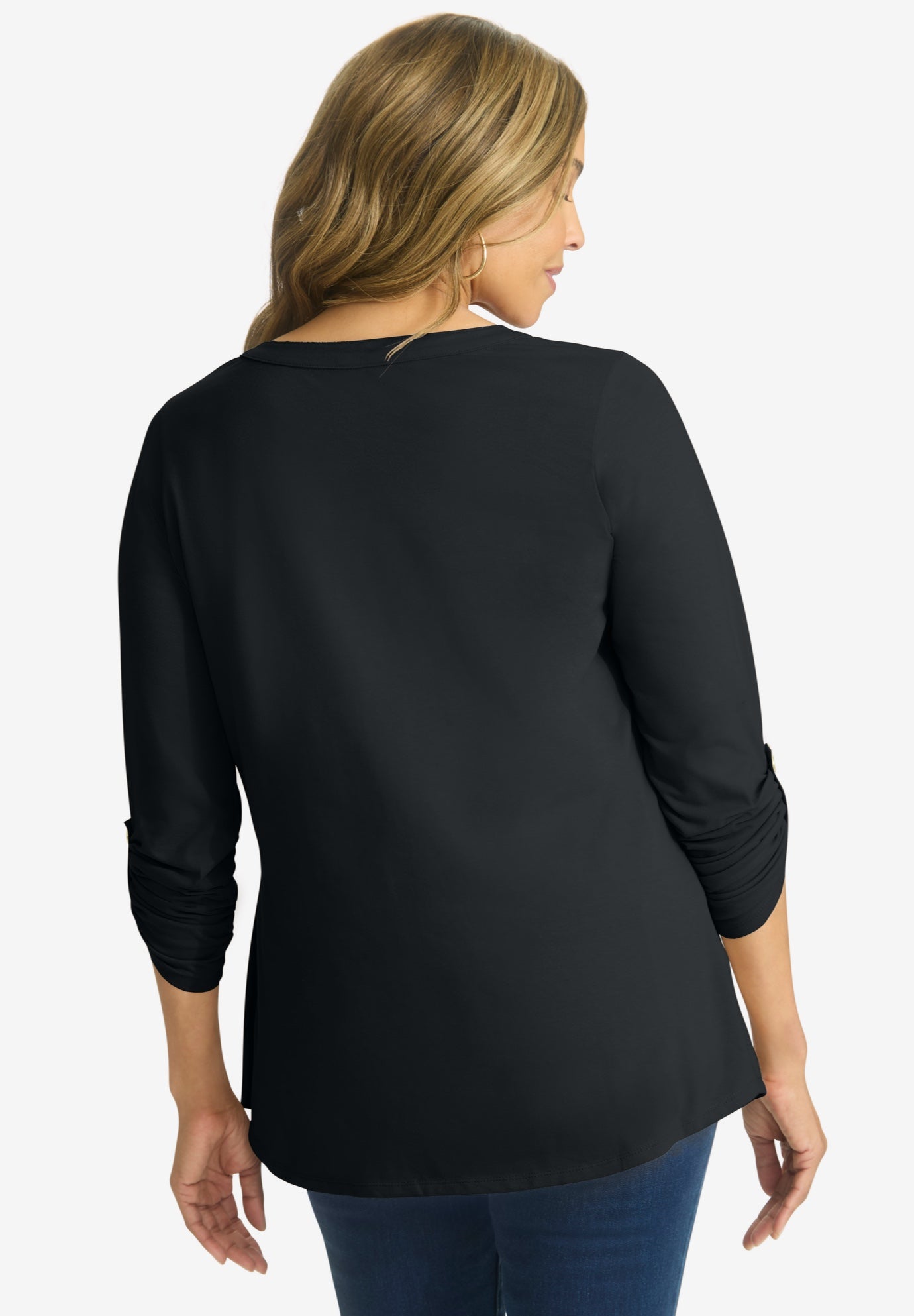 Stretch Pleated Tunic image number 1