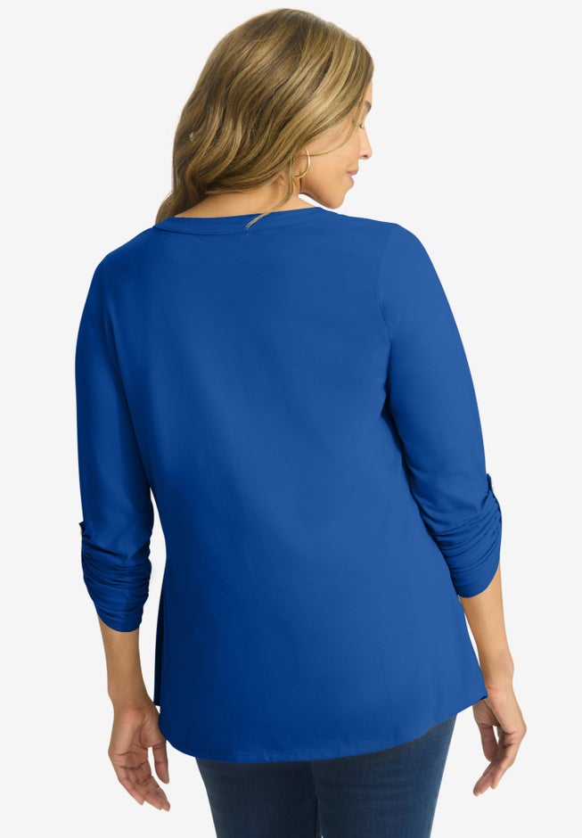 Stretch Pleated Tunic image number 1