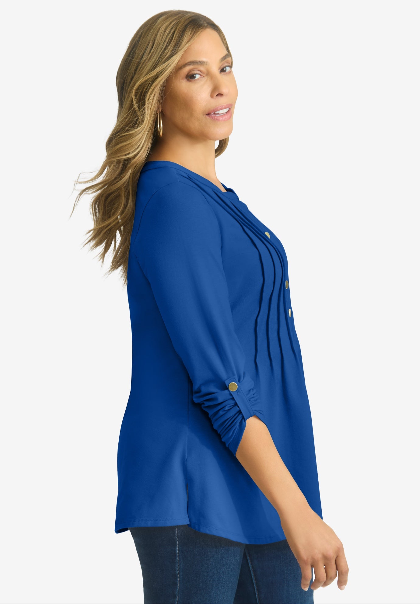 Stretch Pleated Tunic image number 2