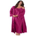 The Luxe Satin Long Peignoir Set image number null