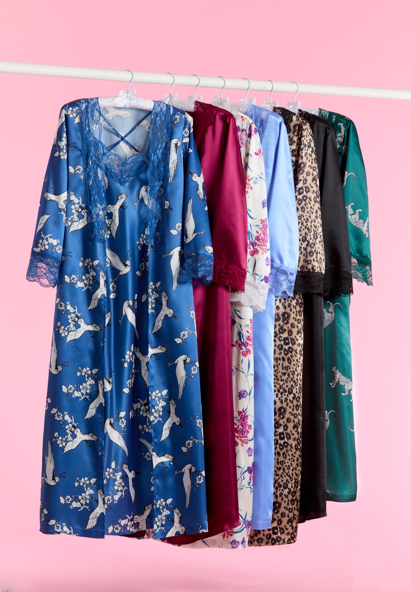 The Luxe Satin Long Peignoir Set image number 6