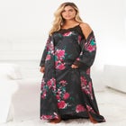 The Luxe Satin Long Peignoir Set image number null