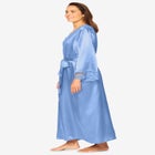 The Luxe Satin Long Peignoir Set image number null