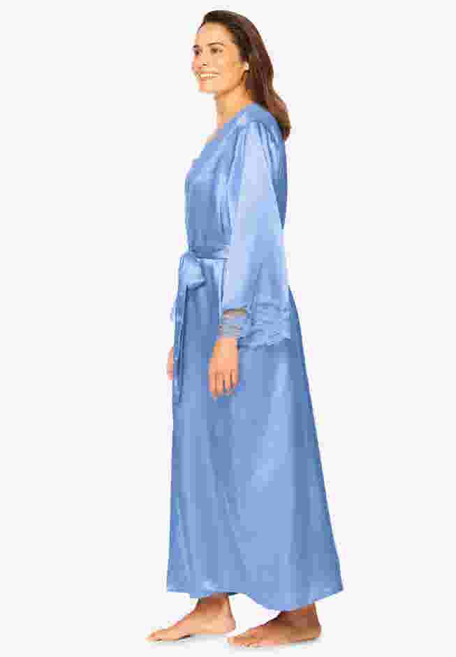 The Luxe Satin Long Peignoir Set image number 2