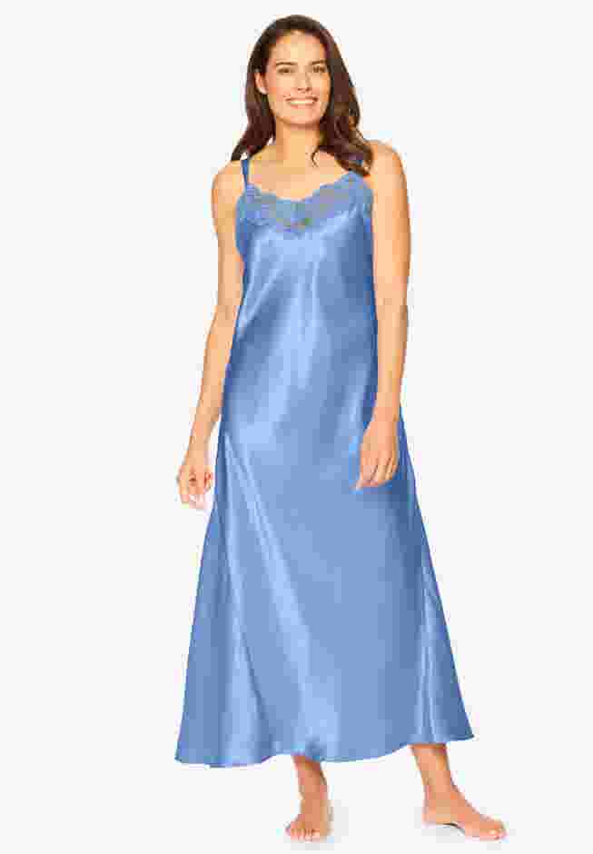 The Luxe Satin Long Peignoir Set image number 3