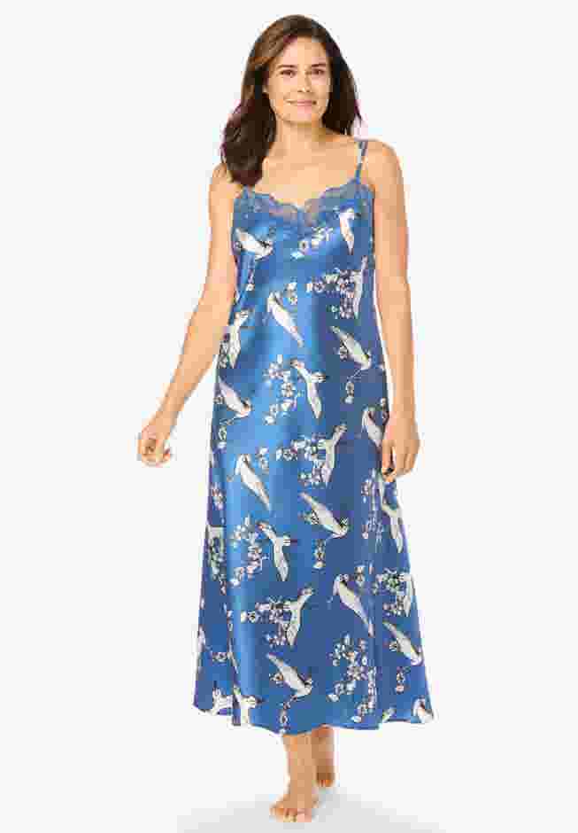 The Luxe Satin Long Peignoir Set image number 3