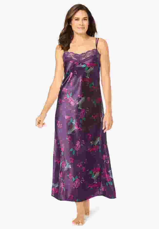 The Luxe Satin Long Peignoir Set image number 3